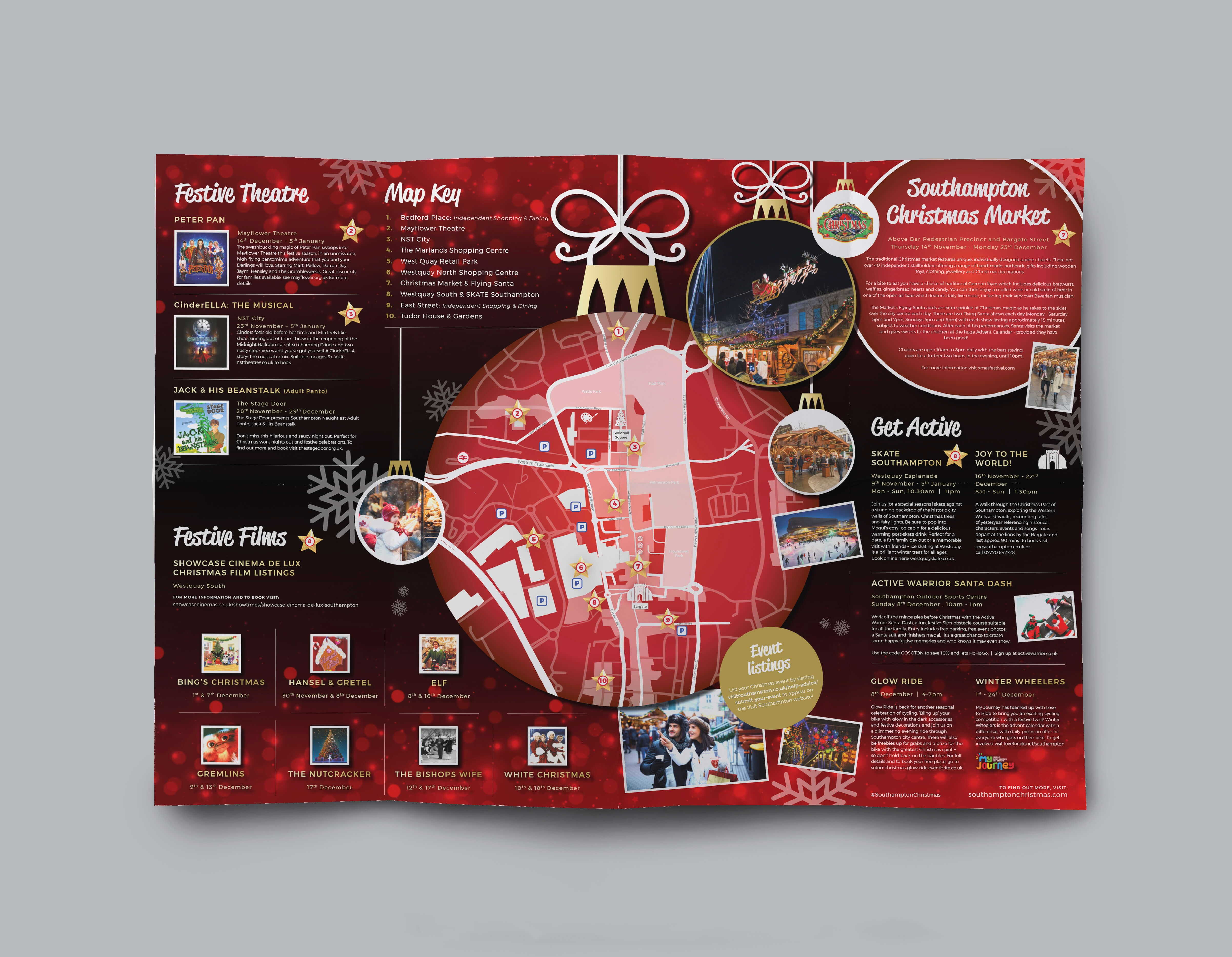 Go! Southampton Christmas Campaign fold our map