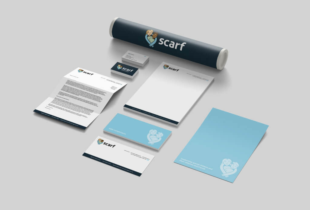 Scarf Rebrand Stationery